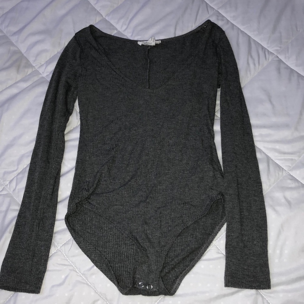 Grey body suit